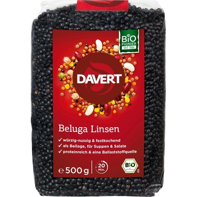 Davert Černá čočka beluga bio 0,5 kg