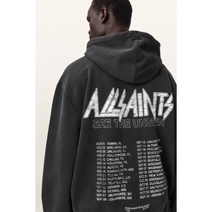 AllSaints суичър с качулка мъжки от памук CHROMIUM (M001NF)