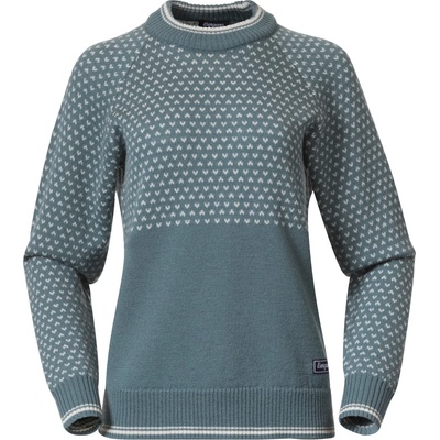 Bergans of Norway Дамски норвежки пуловер Bergans Women's Alvdal Wool Jumper Merino jumper - Grey Sage / Vanilla White (105-3064-0812)
