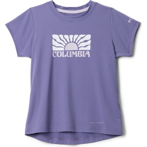 Columbia Детска спортна тениска Columbia Kid's Tech Trail Utility S/S Graphic Crew Sport shirt - Stormwatch / Floral Groove (704-5865-0513)