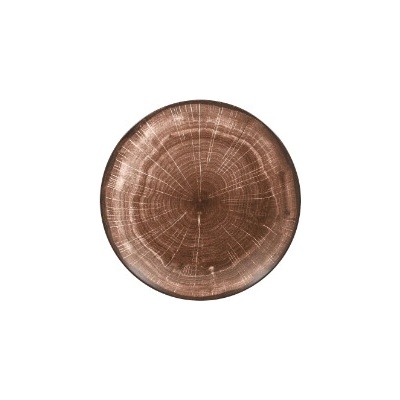 RAK Porcelain Woodart tanier plytký coupe 24 cm tmavo hnedá WDNNPR24OB-12