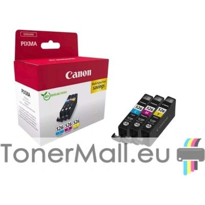 Canon Комплект цветни мастилени касети Canon CLI-526 C/M/Y Pack (4541B018AA)