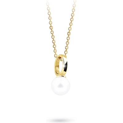 Cutie Jewellery Zlatý prívesok s perlou Z3024Z Biela