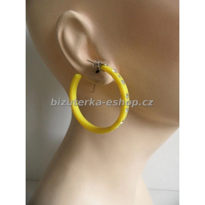 Bizuterka-eshop.cz kruhy 04485 s kamínky žluté