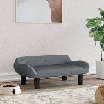 vidaXL Кучешко легло тъмносиво 70x40x24 см кадифе (171953)