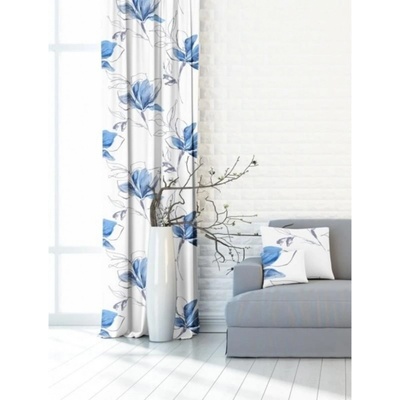 Výpredaj Dekoračné látky, OXY Magnólia, modrá, 150 cm 150 x 215 cm