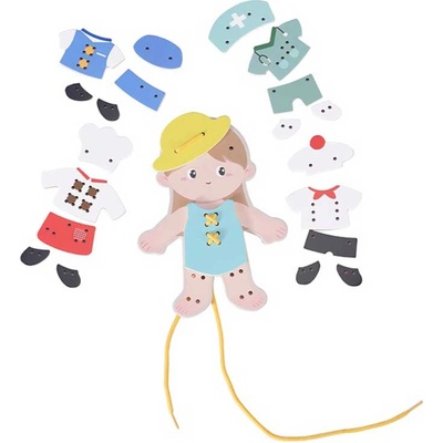 Classic World Забавна детска игра за нанизване - Избери си професия, за момичета (cw20117)