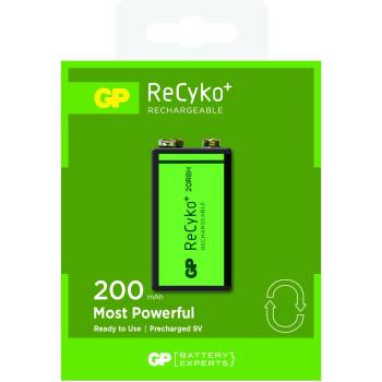 GP Batteries Акумулаторна Батерия GP R22 8.4V 200mAh RECYKO 20R8HN-GB1 NiMH 1бр. в опаковка GP (GP-BR-20R8HN-GB1)