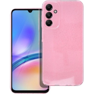 Samsung Силиконов калъф кейс CLEAR Case 2mm Blink за Samsung A14, розов с брокат