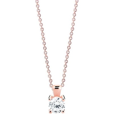 Cutie Jewellery Nežný prívesok z ružového zlata s čírym zirkónom Z8010 40 10 X 4