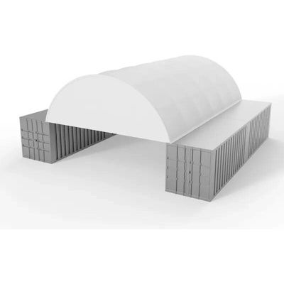 Gazelt Štítový kryt s rámem pro zastřešení 8 m PVC 750 g/m²