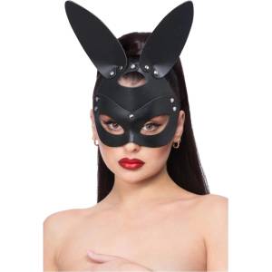 Fever Mock Leather Rabbit Mask Black