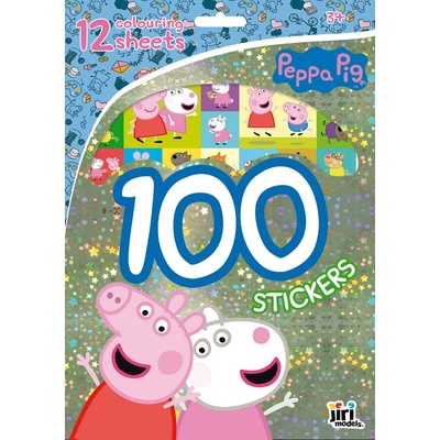 Peppa 100 samolepek s omalovánkovými listy
