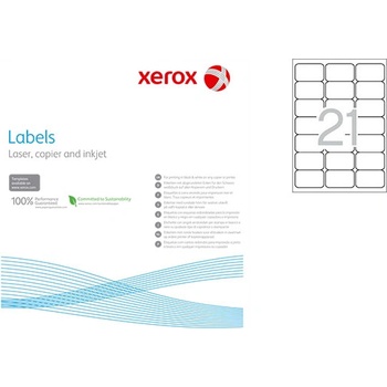 Етикети Xerox 63.5x38.1 mm А4 100 л. 21 етик. R (003R96298)
