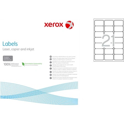 Етикети Xerox 63.5x38.1 mm А4 100 л. 21 етик. R (003R96298)