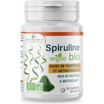 3 Chenes Laboratories Био веганска спирулина - 100 пресовани таблетки