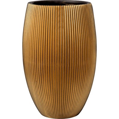Capi Kvetináč Nature Groove Vase elegant deluxe čierny/zlatý 50x73 cm