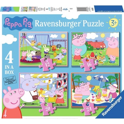 Ravensburger Prasátko Peppa: Zábavné dny 4v1 12,16,20,24 dílků – Zbozi.Blesk.cz