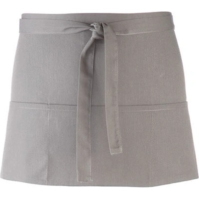Premier Workwear Pracovná zástera krátka s vreckami PR155 Silver Pantone 428 60 x 33 cm
