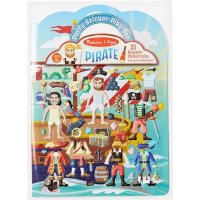 Melissa & Doug - Книжка със стикери за многократна употреба - Пиратски кораб