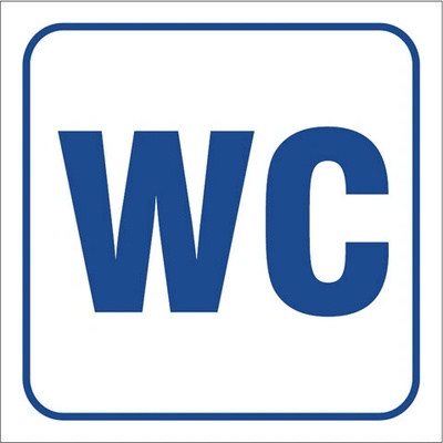 Značka WC, samolepicí fólie, 10 × 10 cm BZ FO652