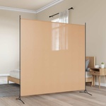 vidaXL Единична панелна преграда за стая Бежово 175 x 180 cm Текстил (42039198)