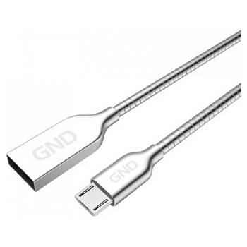 GND Micusb1m3 МИКРО usb КАБЕЛ 1m СРЕБРИСТА СТОМАНА (micusb1m3)