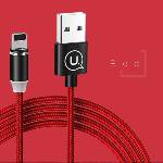 USAMS Kabel magnetyczny U-Sure 2.1A плетен магнитен кабел, червен (Usa000281)