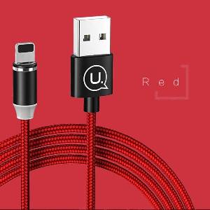 USAMS Kabel magnetyczny U-Sure 2.1A плетен магнитен кабел, червен (Usa000281)