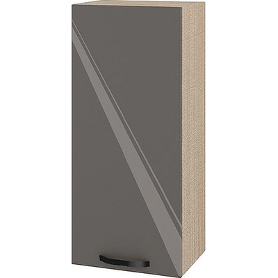 ИРИМ Висок горен кухненски шкаф Сити МФ-Антрацит гланц-05-116 40/30/90 см