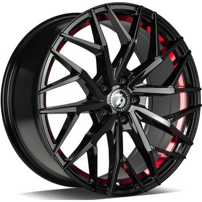 Seventy9 Sv-C 8x18 5x112 ET30 black gloss red inner lip