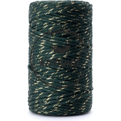 Macrame příze KaFanta PREMIUM 5mm/100m - green gold