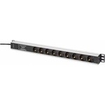 ASSMANN 9-way socket strip 19 Alu. 1HE 2m black