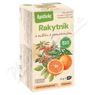 Apotheke BIO Rakytník máta pomeranč čaj 20 x 1,8 g