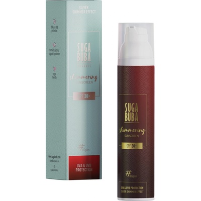 Suga Buba Слънцезащитен лосион SPF30 с цинков оксид и блестящ ефект Слънцезащитен продукт дамски 100ml