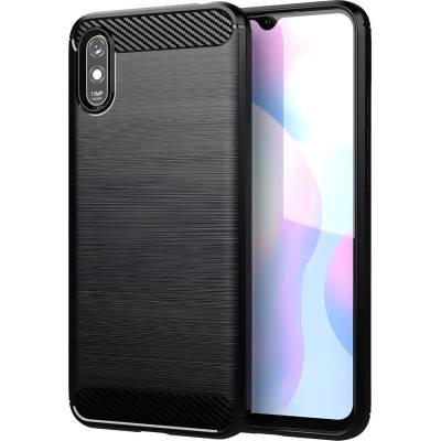 Xiaomi Carbon Shield TPU калъф за Xiaomi Redmi 9A - Черен KP9441