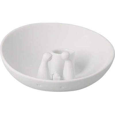 räder Porcelánový svícen Crib Ø 12,5 cm, bílá barva, porcelán