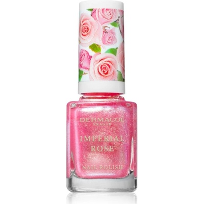 Dermacol Imperial Rose lak na nehty třpytivý odstín 02 11 ml