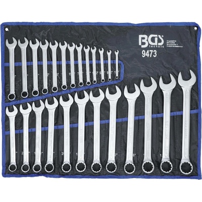 BGS technic Sada očkoplochých klíčů palcové velikosti 1/4" - 1.1/4" 25dílná BGS 9473