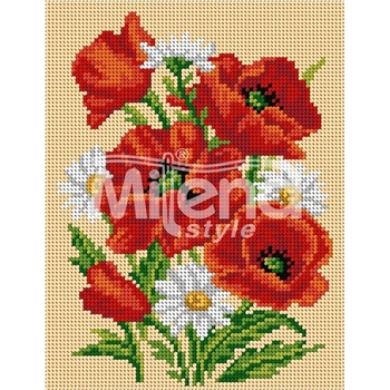 Image 1 of Milena Style Макове - гоблен с щампа без конци