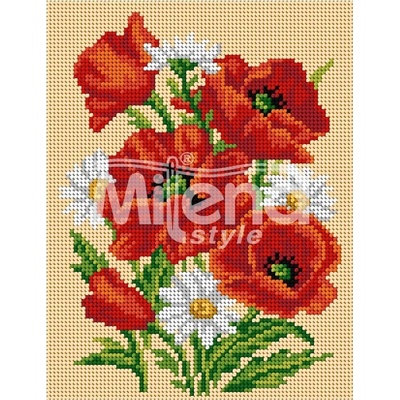 Milena Style Макове - гоблен с щампа без конци