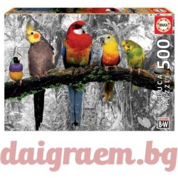 Image 1 of Educa Пъзел educa 17984 - 500 части - Птици в джунглата (edu17984)