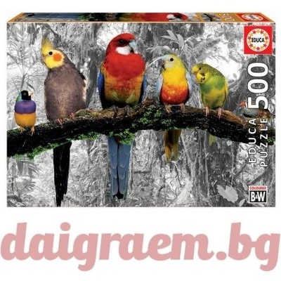 Educa Пъзел educa 17984 - 500 части - Птици в джунглата (edu17984)