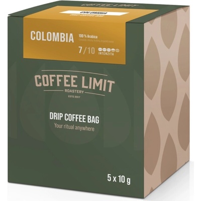 COFFEE LIMIT DRIP COFFEE BAG Colombia Supremo 5 x 10 g