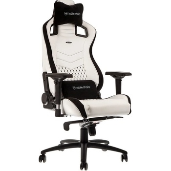 Noblechairs Геймърски стол noblechairs EPIC, екo кoжa, бял/черен