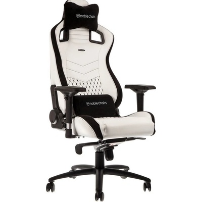 Noblechairs Геймърски стол noblechairs EPIC, екo кoжa, бял/черен