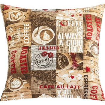 Bellatex EMA Káva hnedá červená 45 x 45 cm