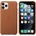 Apple iPhone Leather Case - оригинален кожен кейс (естествена кожа) за iPhone 11 Pro Max (кафяв)