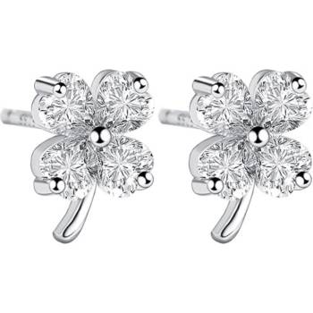 Silenti Jewelry Сребърни обеци "Детелина