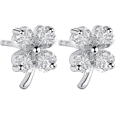 Silenti Jewelry Сребърни обеци "Детелина